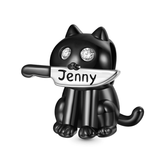 Gnoce Black Cat Engravable Knife Charm_1
