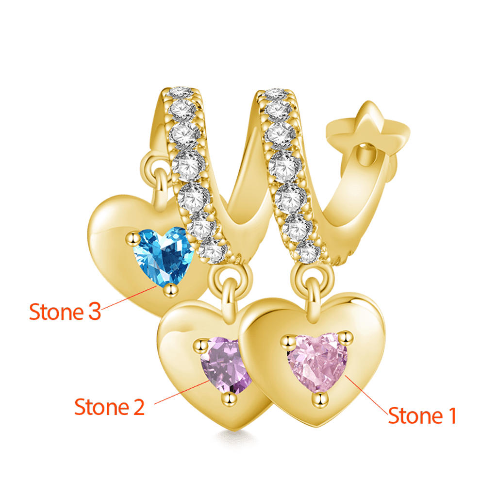 Gnoce Three Hearts Family Charm_2