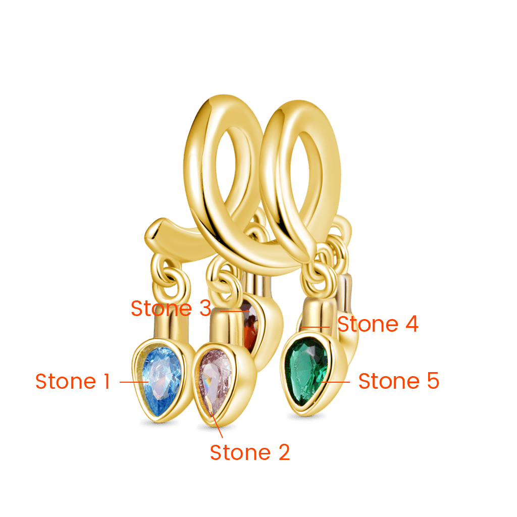 Gnoce Christmas Candle Birthstone Lights Charm_4