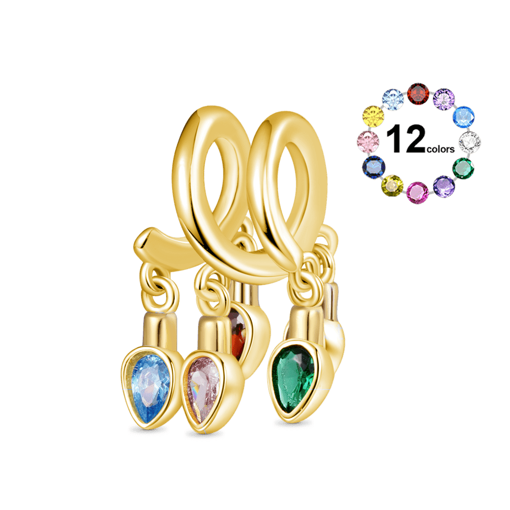 Gnoce Christmas Candle Birthstone Lights Charm_2