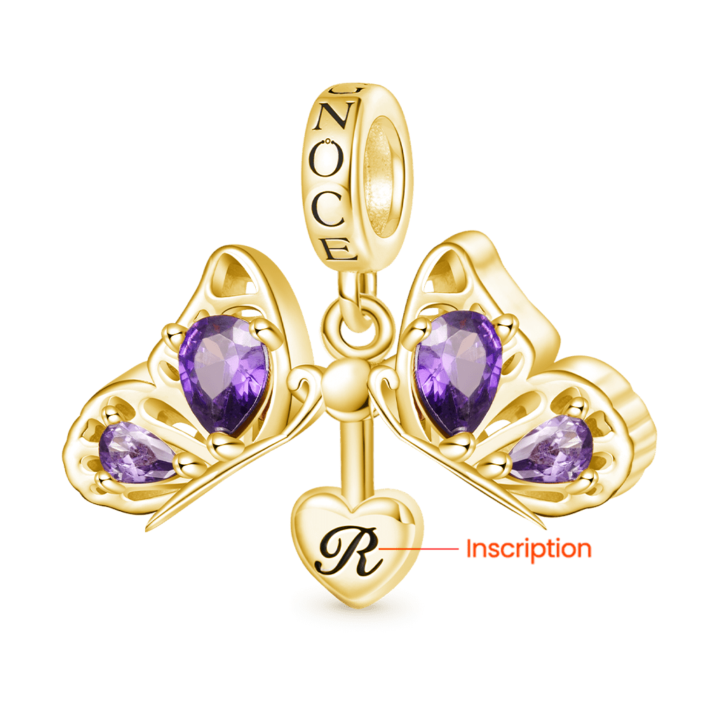 Gnoce Openable Purple Butterfly Charm_3