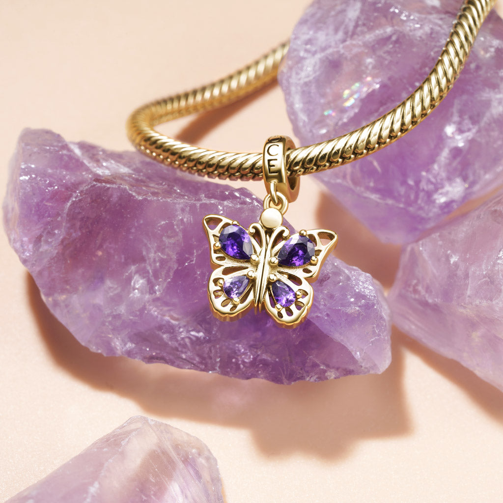 Gnoce Openable Purple Butterfly Charm_4