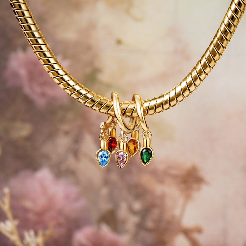 Gnoce Christmas Candle Birthstone Lights Charm_5