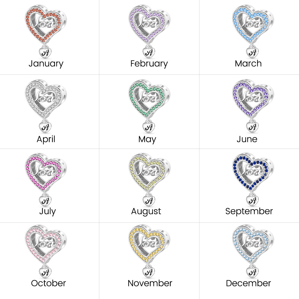 Gnoce Family Members Son Charm Platinum-plated Silver Blend_4