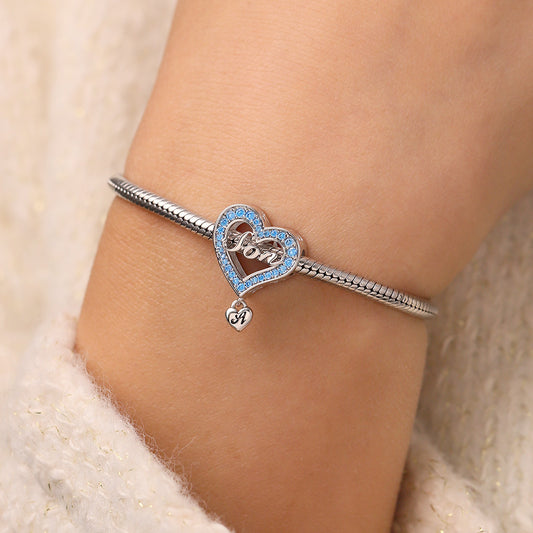 Gnoce Family Members Son Charm Platinum-plated Silver Blend_7