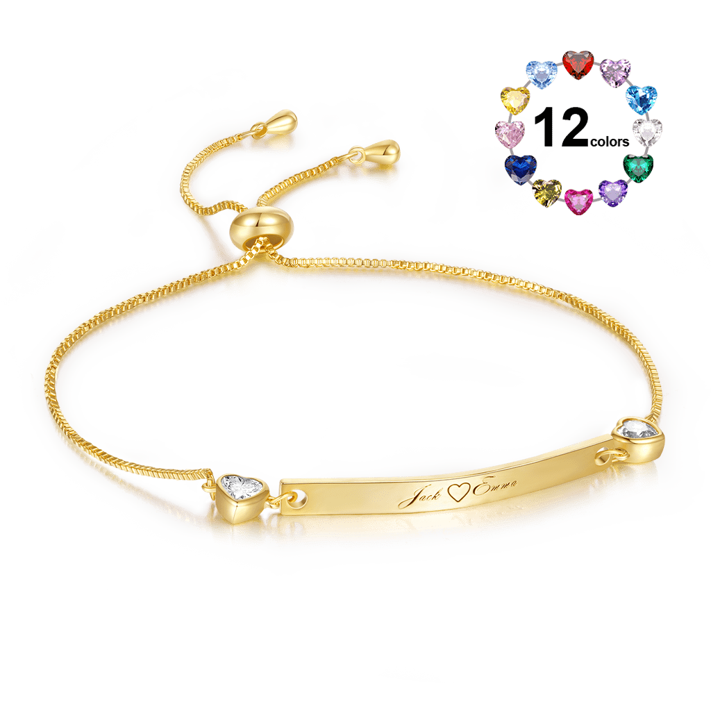 Gnoce Christmas Gift Engravable Bar Bracelet_1