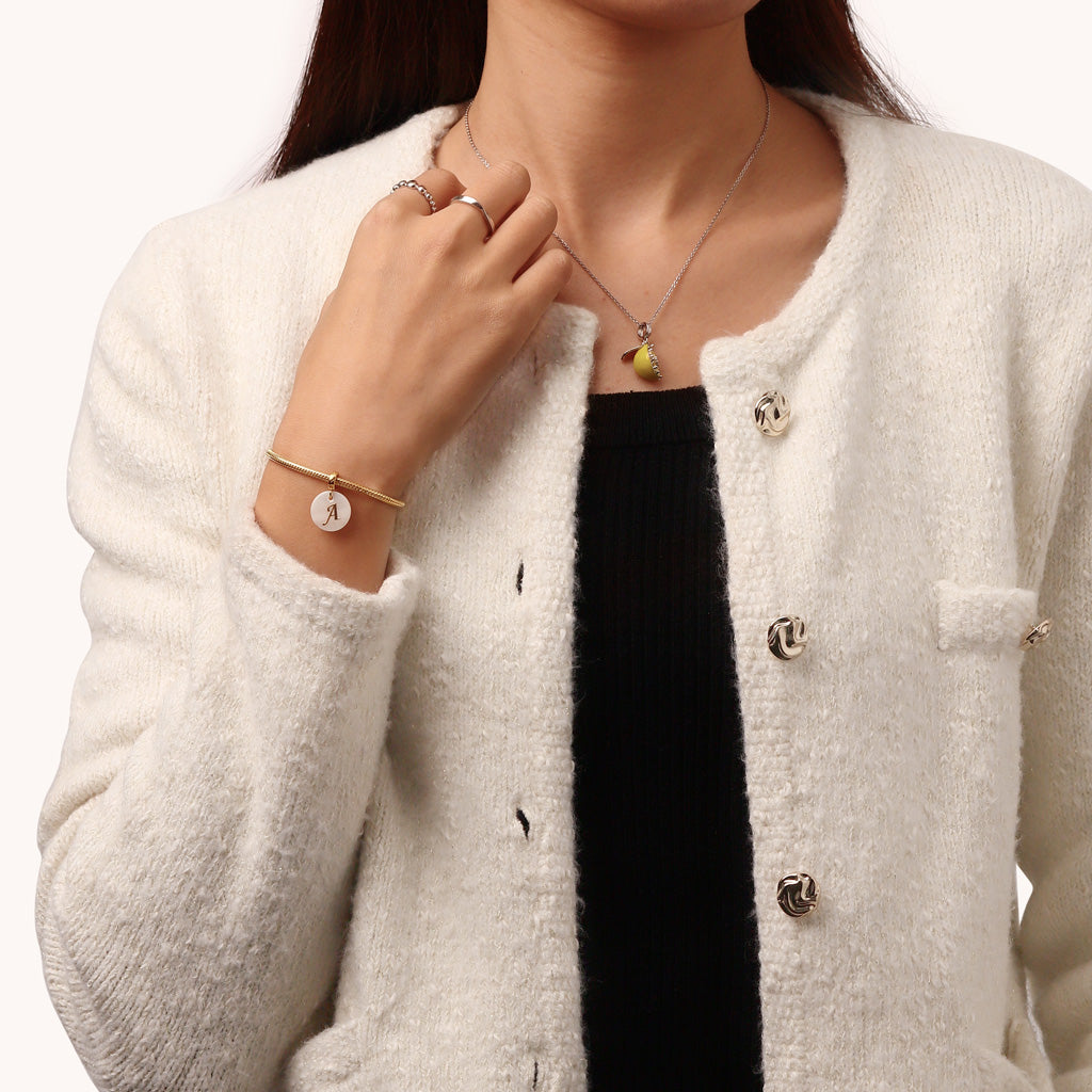 Gnoce Freshwater Shell 26 Letters Charm_6