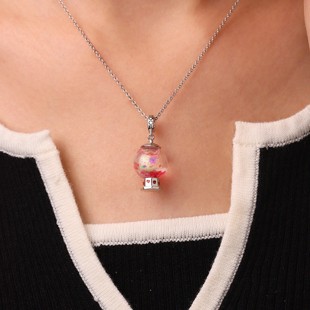 Gnoce Love Candy Machine Charm Platinum-plated Silver Blend_5