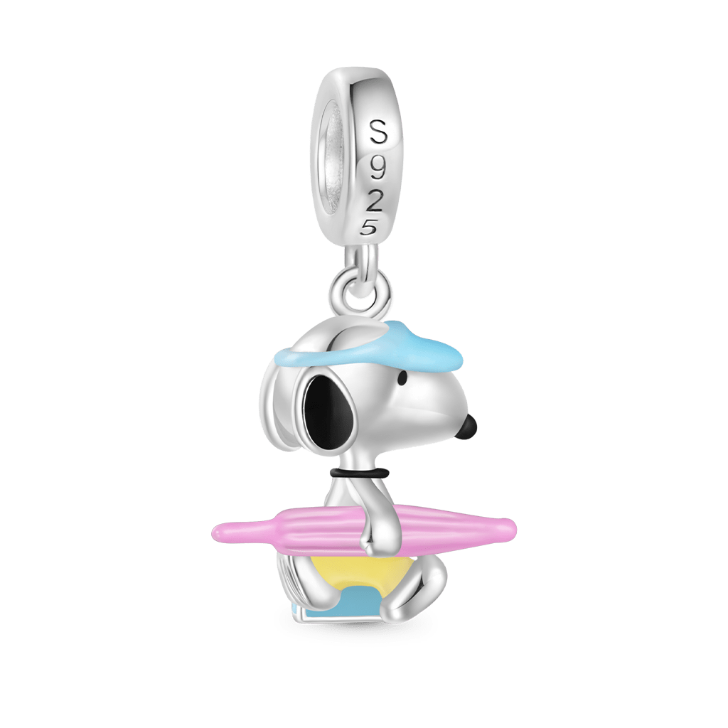 Gnoce Summer Beach Bum Peanuts Snoopy Pendant Dangle Charm_3