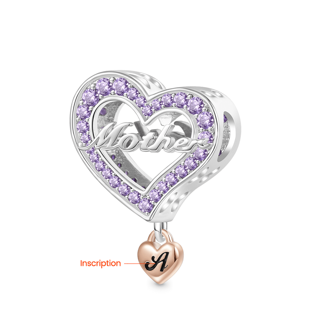 Gnoce Family Members Mother Charm Platinum-plated Silver Blend_2