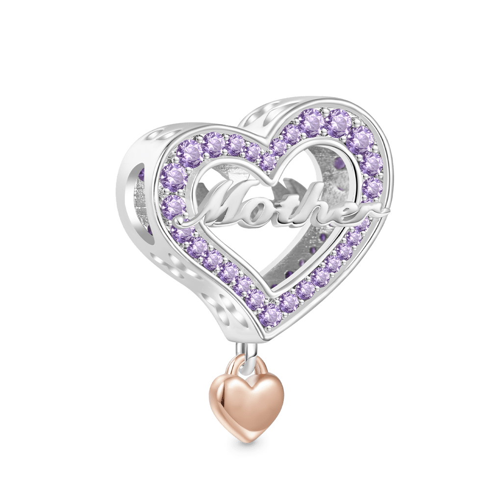 Gnoce Family Members Mother Charm Platinum-plated Silver Blend_3