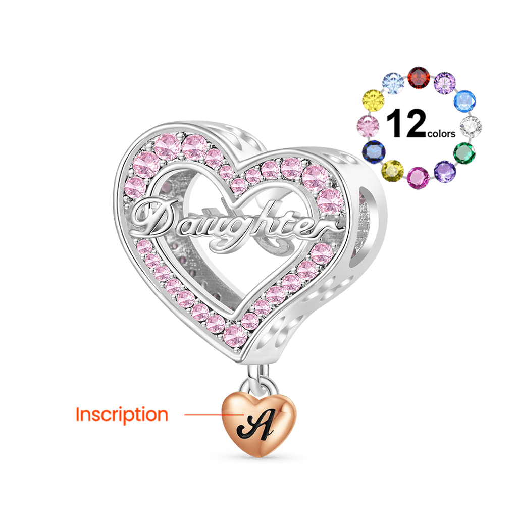 Gnoce Family Members Daughter Charm Platinum-plated Silver Blend_2