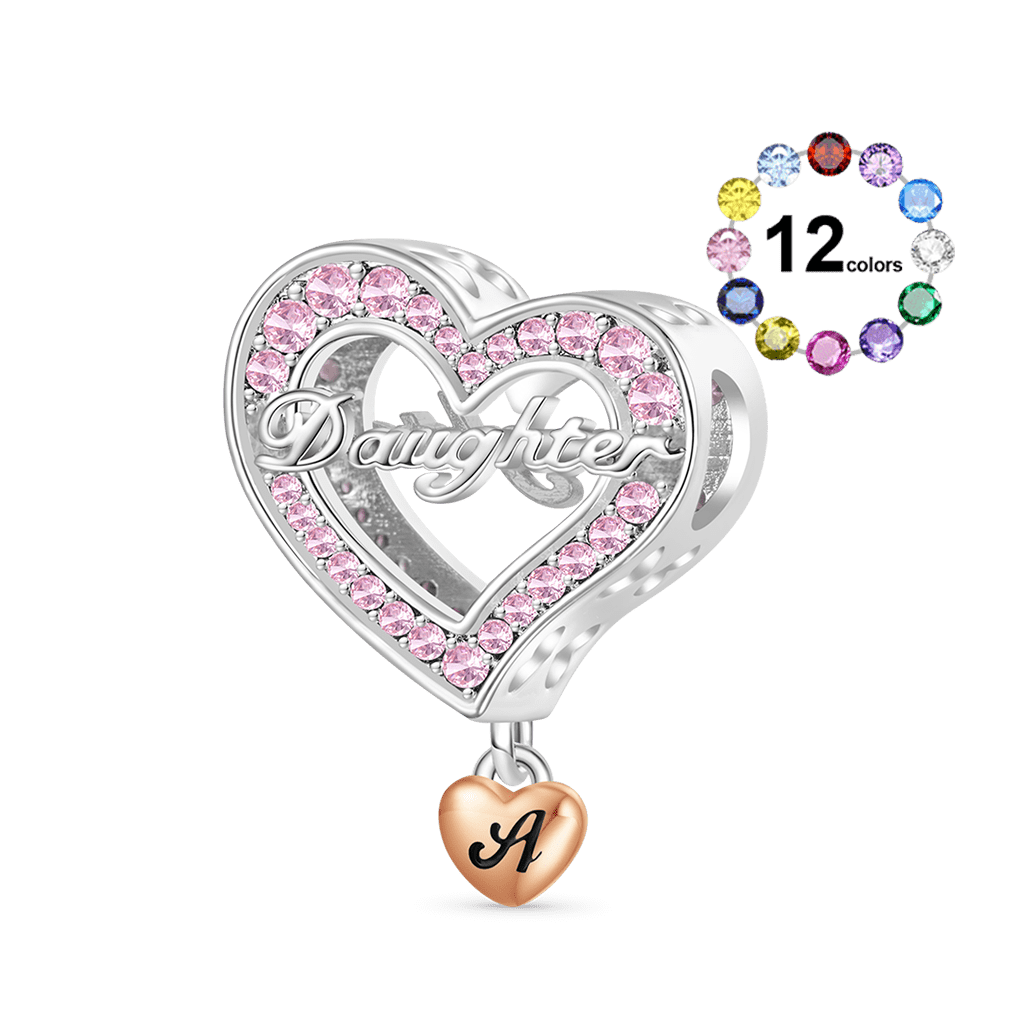 Gnoce Family Members Daughter Charm Platinum-plated Silver Blend_1