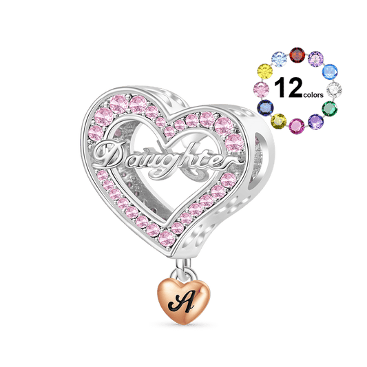 Gnoce Family Members Daughter Charm Platinum-plated Silver Blend_1