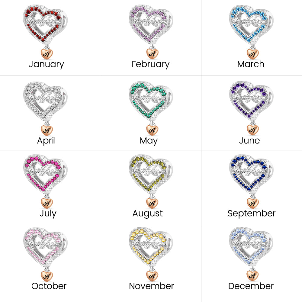Gnoce Family Members Daughter Charm Platinum-plated Silver Blend_4