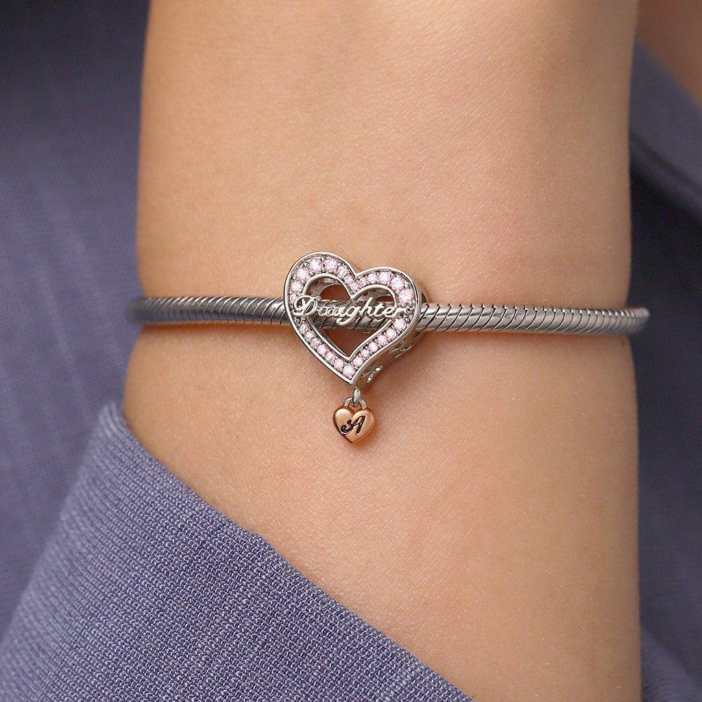 Gnoce Family Members Daughter Charm Platinum-plated Silver Blend_7