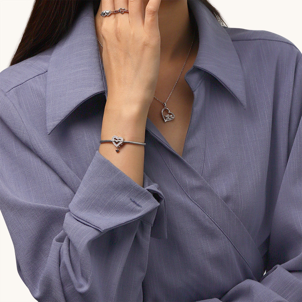 Gnoce Family Members Daughter Charm Platinum-plated Silver Blend_6