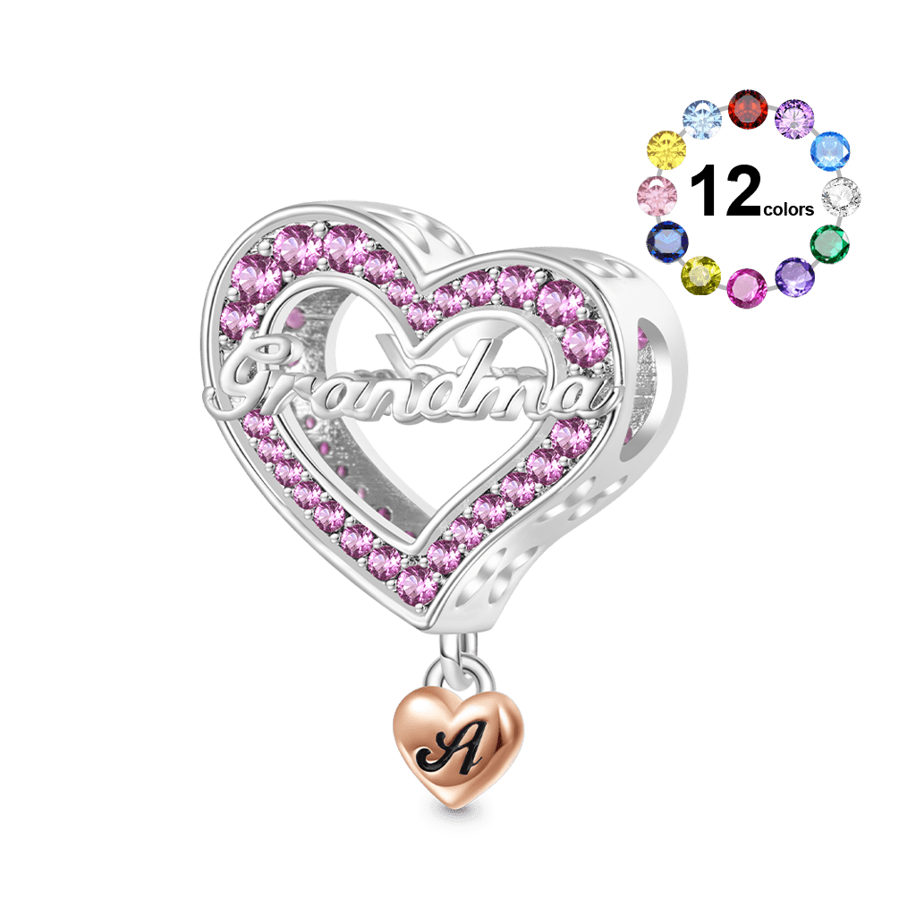 Gnoce Family Members Grandma Charm Platinum-plated Silver Blend_1