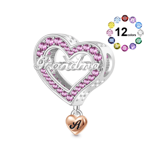 Gnoce Family Members Grandma Charm Platinum-plated Silver Blend_1