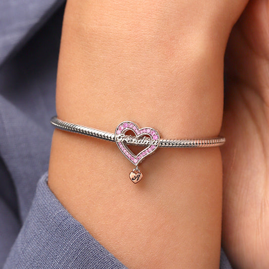 Gnoce Family Members Grandma Charm Platinum-plated Silver Blend_7