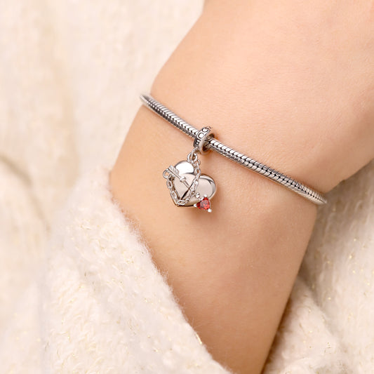 Gnoce One Arrow Pierces Charm Platinum-plated Silver Blend_7