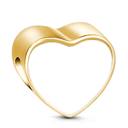 Gnoce 18k Gold Plated "Always in My Heart "Heart Engravable Photo Charm_4