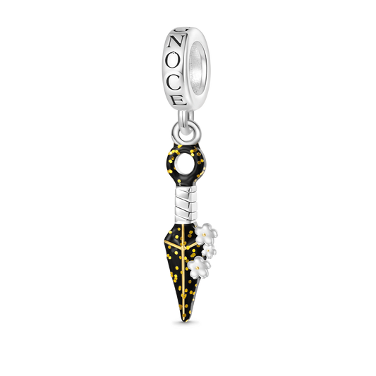 Gnoce Kunai Style Cherry Blossom Throwing Knives Pendant Dangle Charm_1