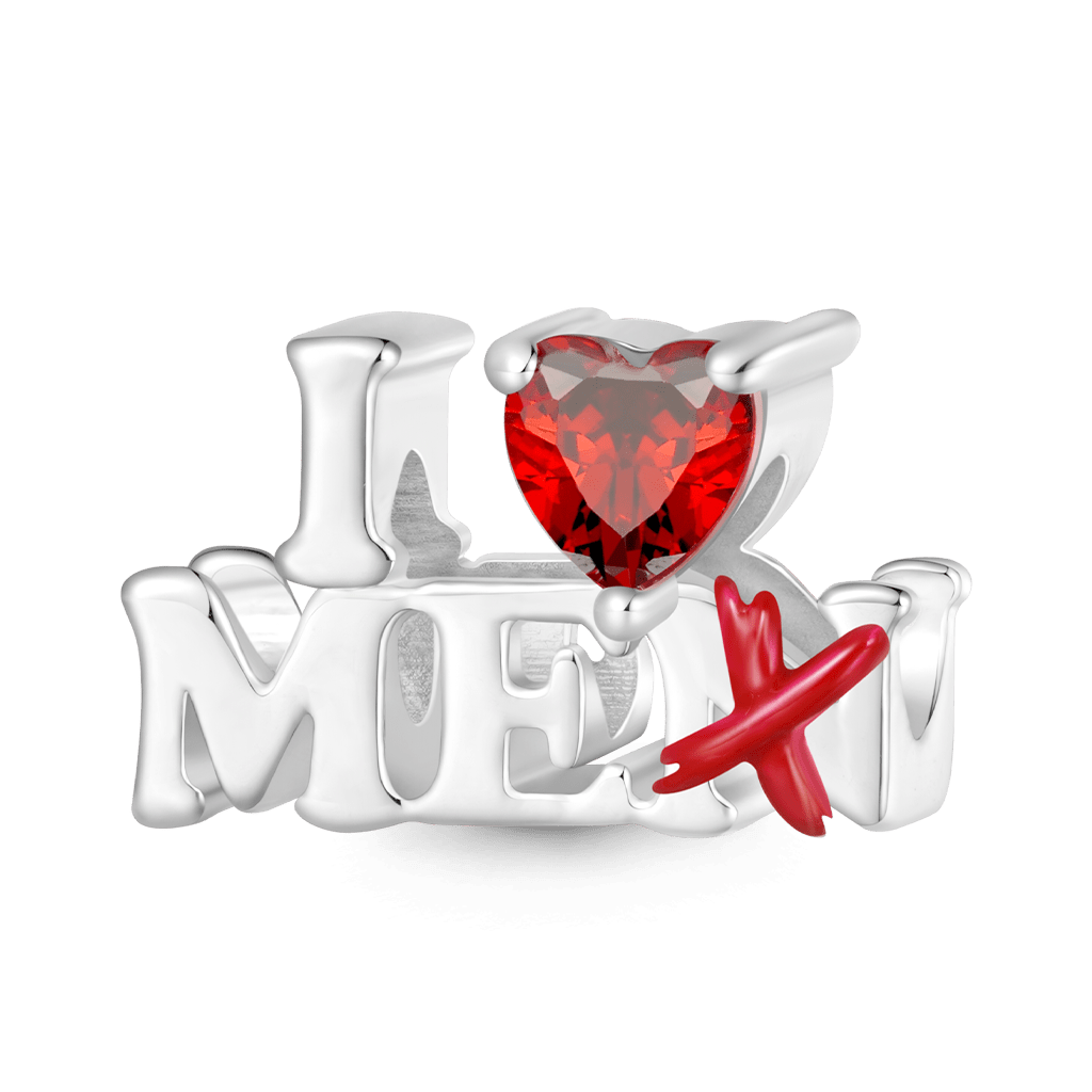 Gnoce I Love ME Birthstone Charm Platinum-plated Silver Blend_2
