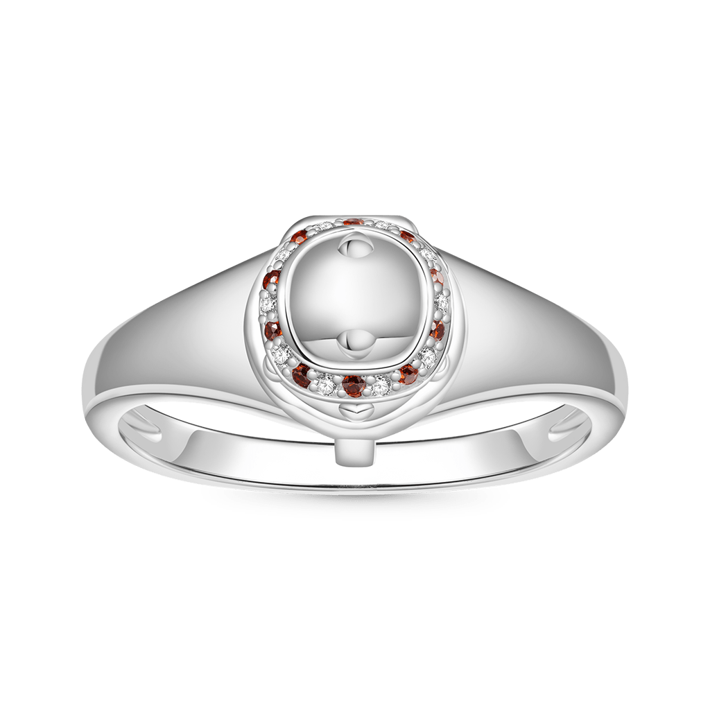 Gnoce Easter Openable Egg Signet Ring Platinum-plated Silver Blend_4
