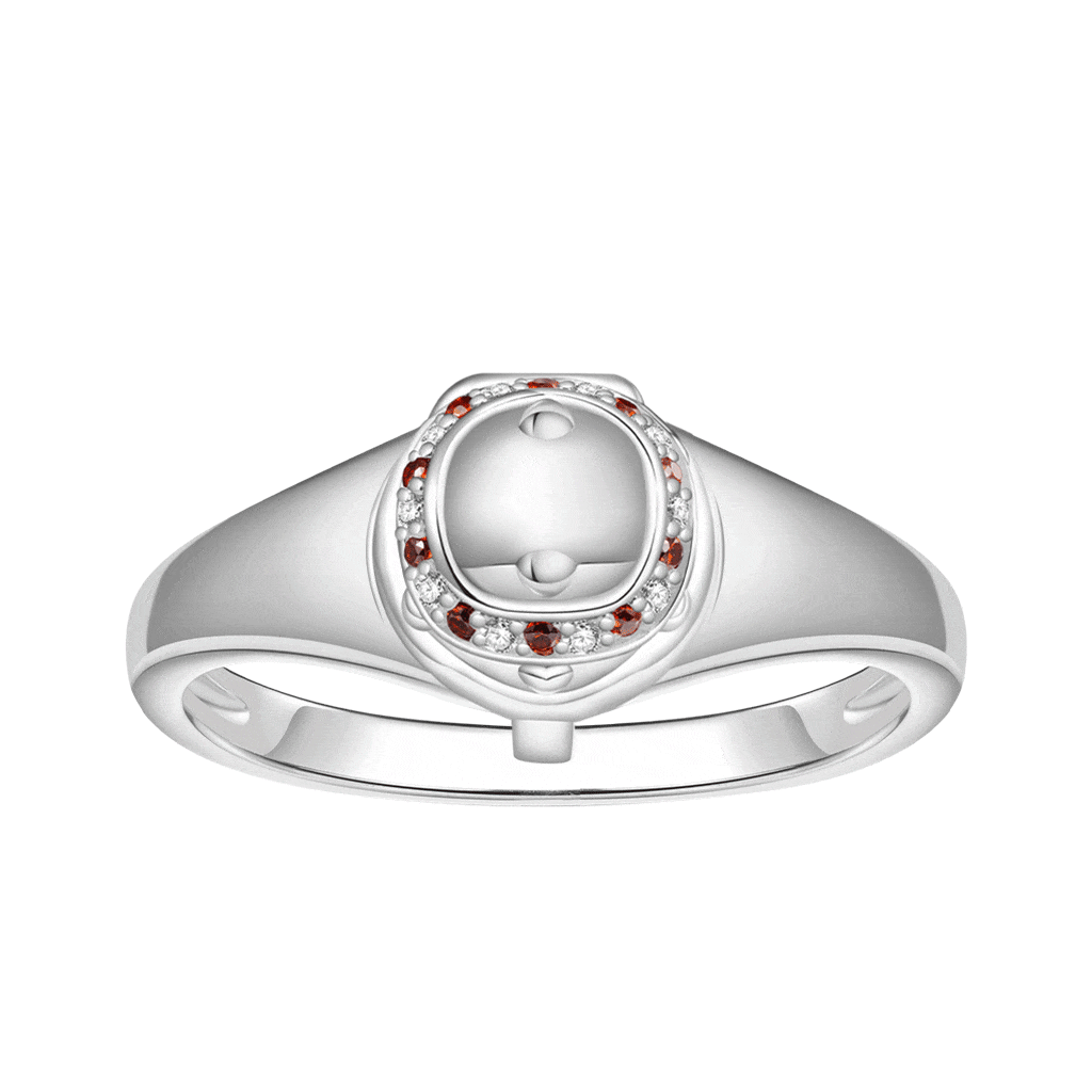 Gnoce Easter Openable Egg Signet Ring Platinum-plated Silver Blend_1