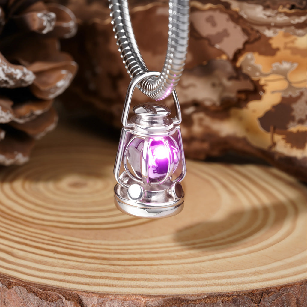Gnoce Wireless LED Glow Lantern Charm Platinum-plated Silver Blend_4