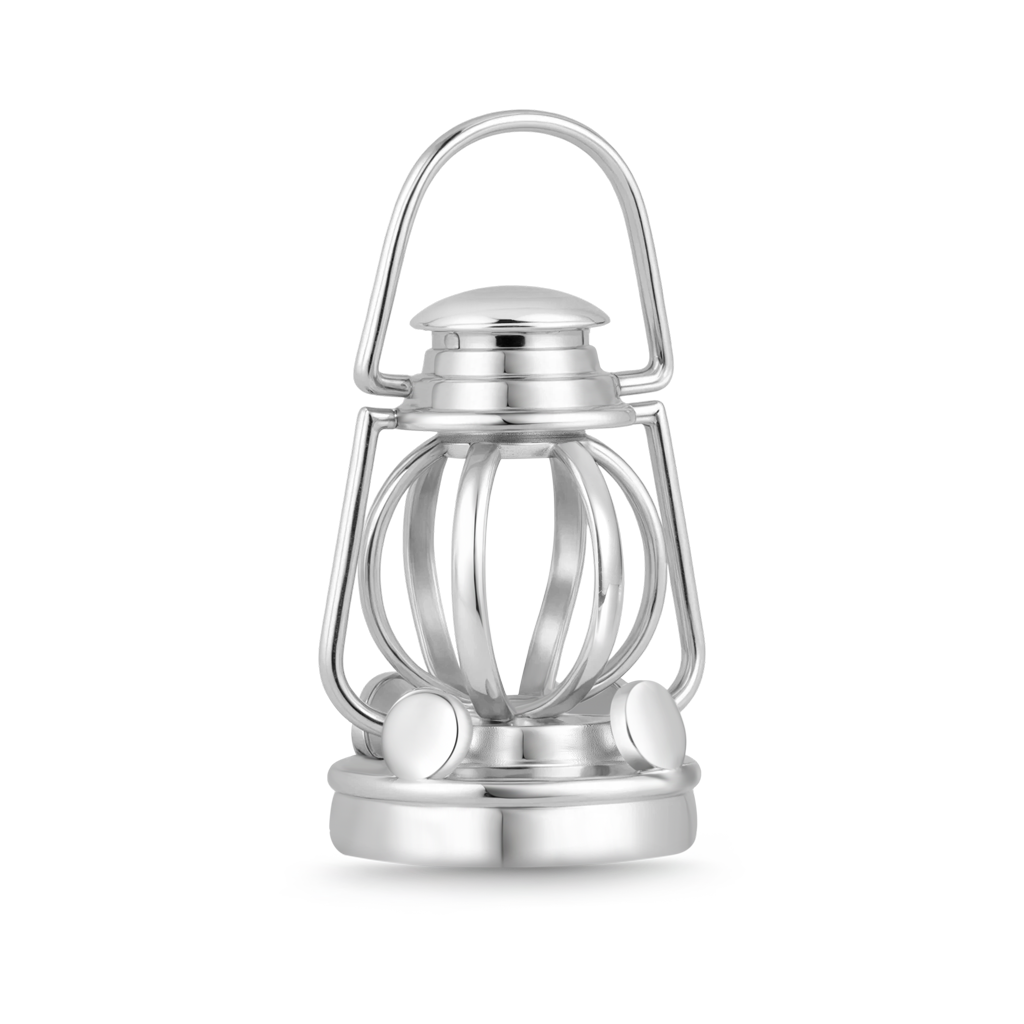 Gnoce Wireless LED Glow Lantern Charm Platinum-plated Silver Blend_3