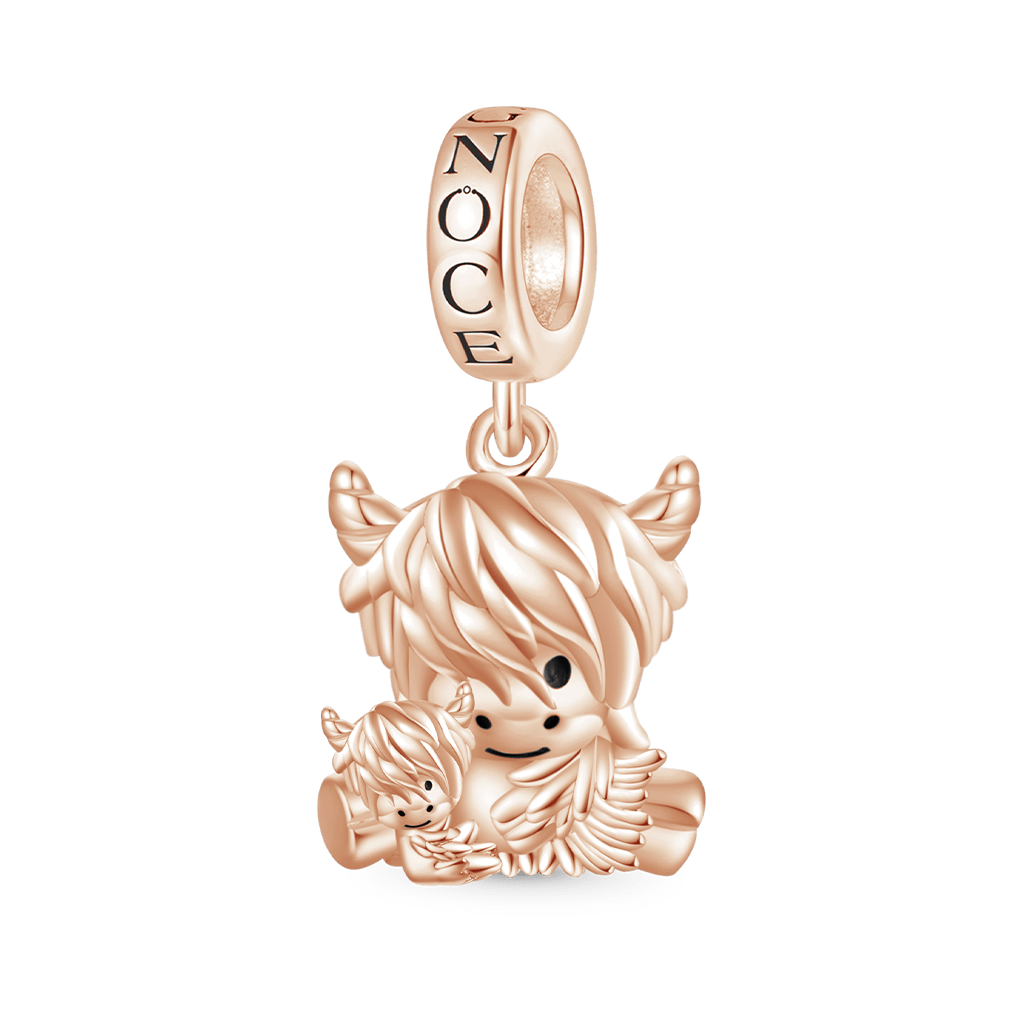 Gnoce Highland Cow Mother Child Charm_1