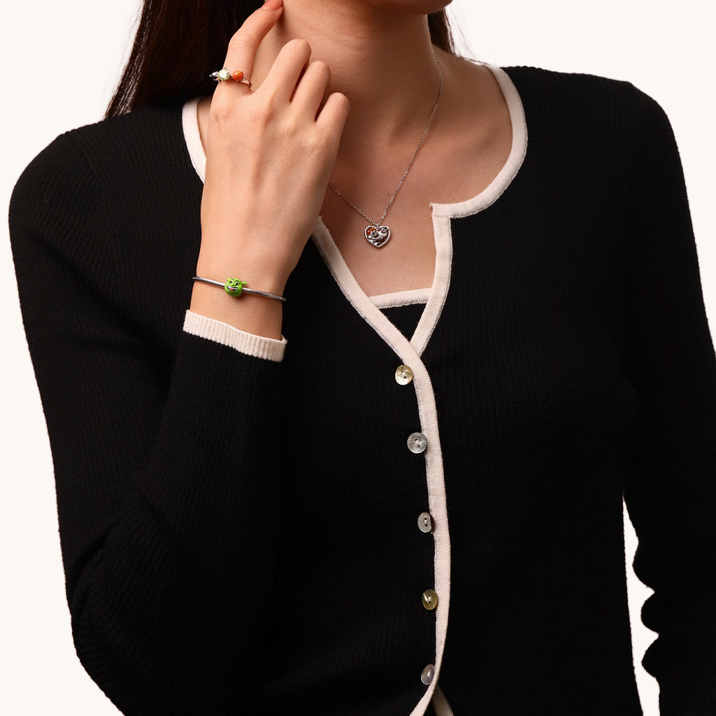 Gnoce Smiling Green-skinned Shrek Head Charm_4