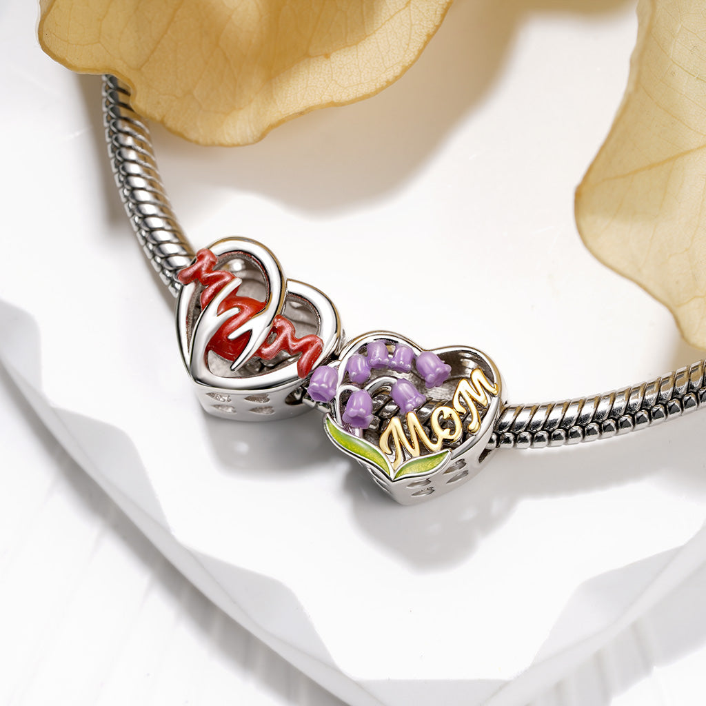 Gnoce Lily of the Valley Photo Charm Platinum-plated Silver Blend_3