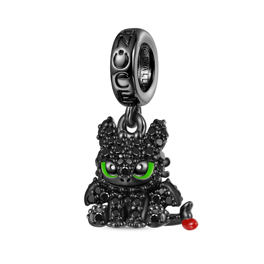 Gnoce Pave Diamond Toothless Pendant Dangle Charm_1