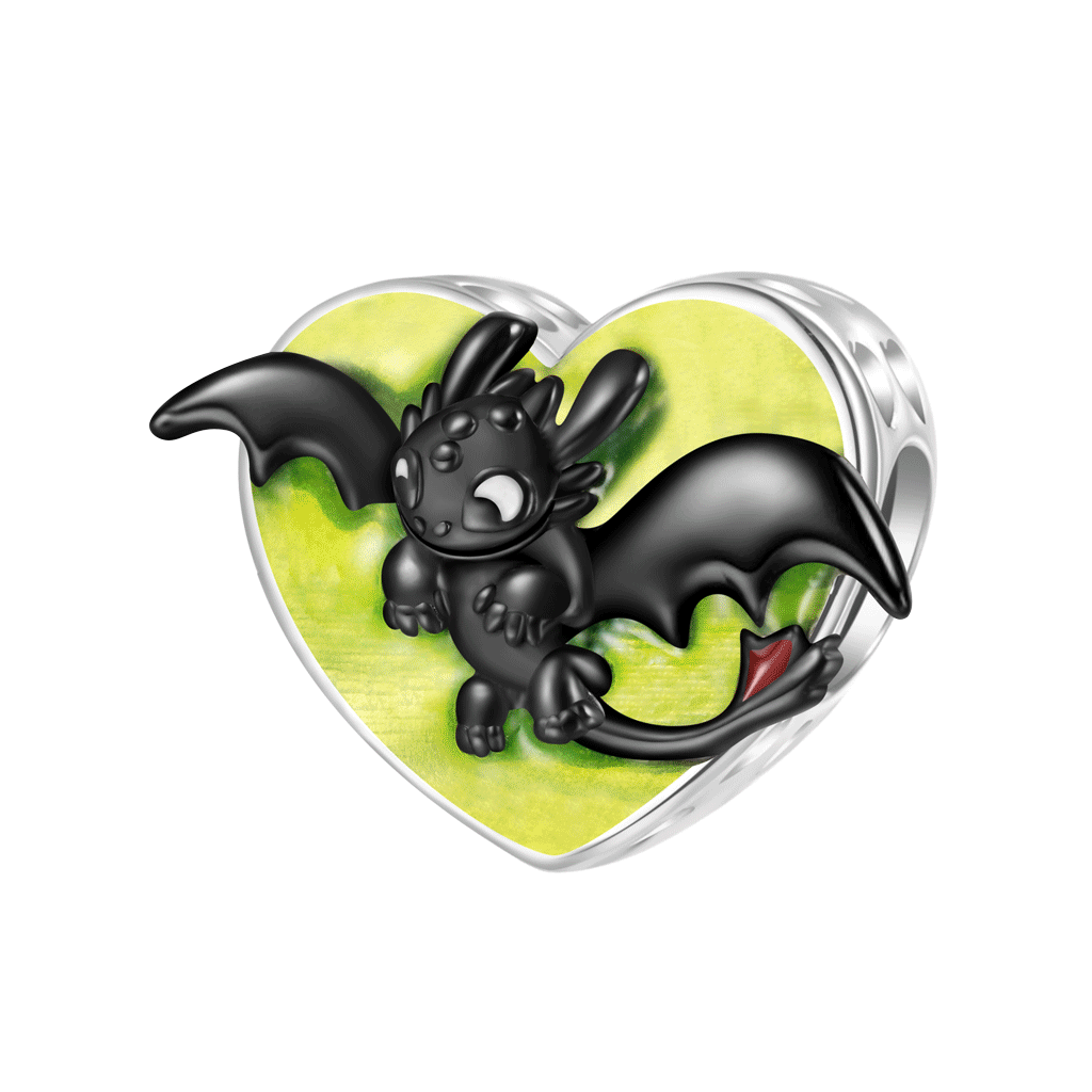 Gnoce Toothless Heart Birthstone Glow-in-the-Dark Charm_1