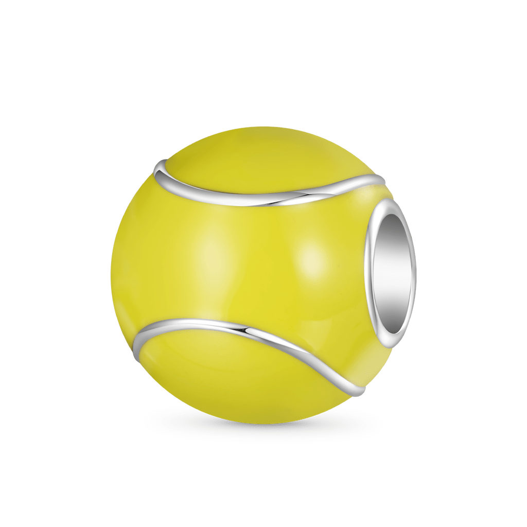 Gnoce Green Tennis Ball Sports Charm Platinum-plated Silver Blend_1