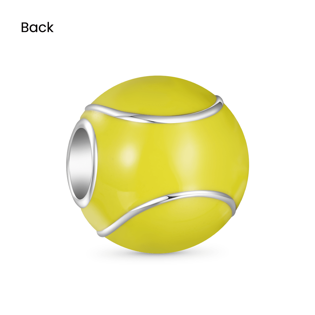 Gnoce Green Tennis Ball Sports Charm Platinum-plated Silver Blend_2