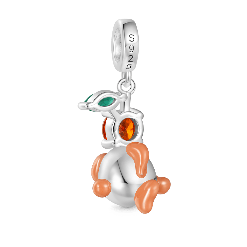 Gnoce Bubble-eye Goldfish Charm Platinum-plated Silver Blend_2