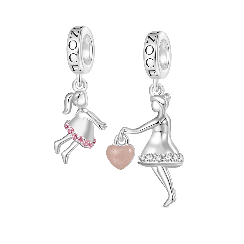Gnoce Holding Hand Double Charm Platinum-plated Silver Blend_2