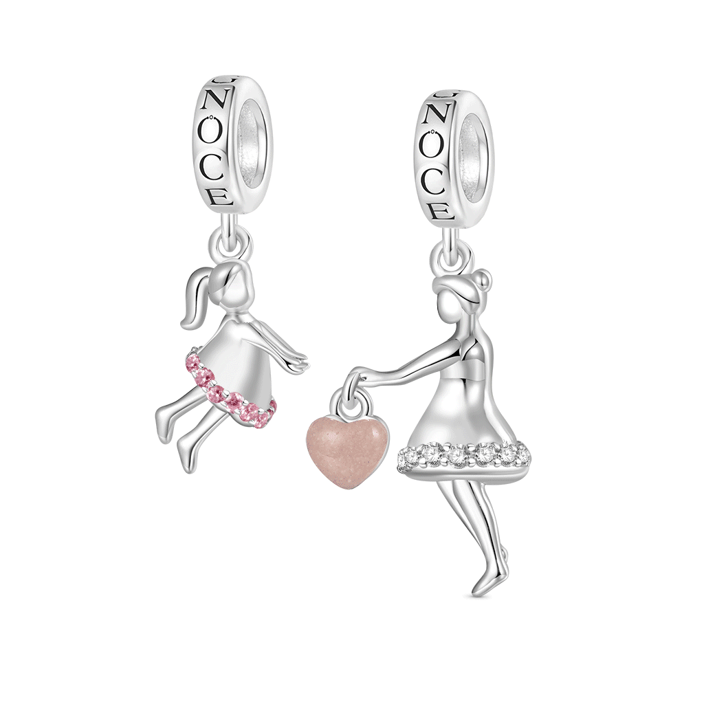 Gnoce Holding Hand Double Charm Platinum-plated Silver Blend_1