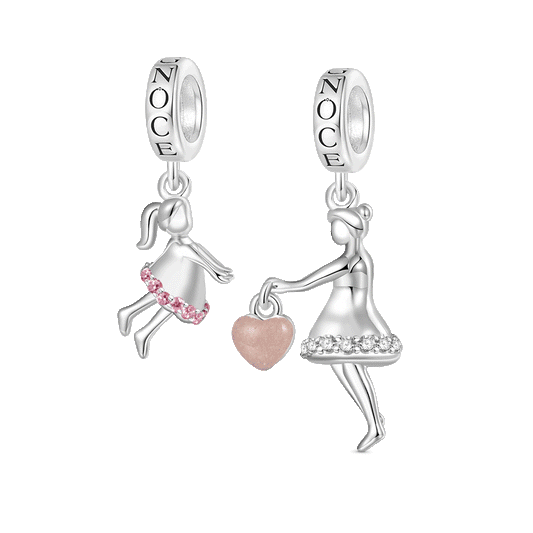 Gnoce Holding Hand Double Charm Platinum-plated Silver Blend_1