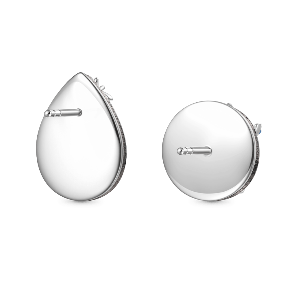 Gnoce Ocean Aurora Mother of Pearl Earrings Platinum-plated Silver Blend_3