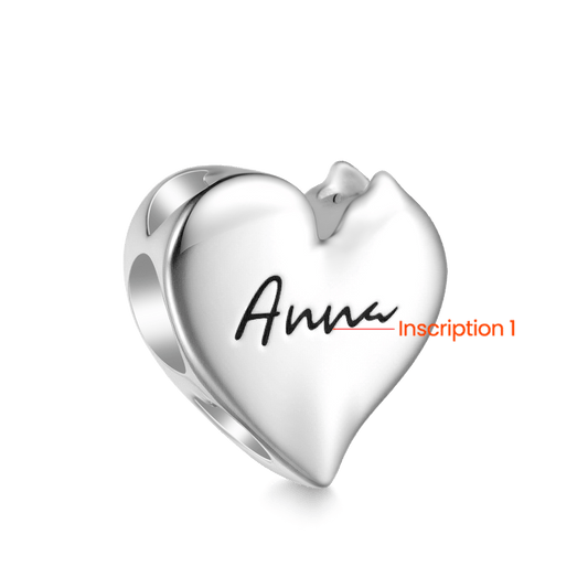 Gnoce Cat Love Heart Engravable Birthstone Charm_2