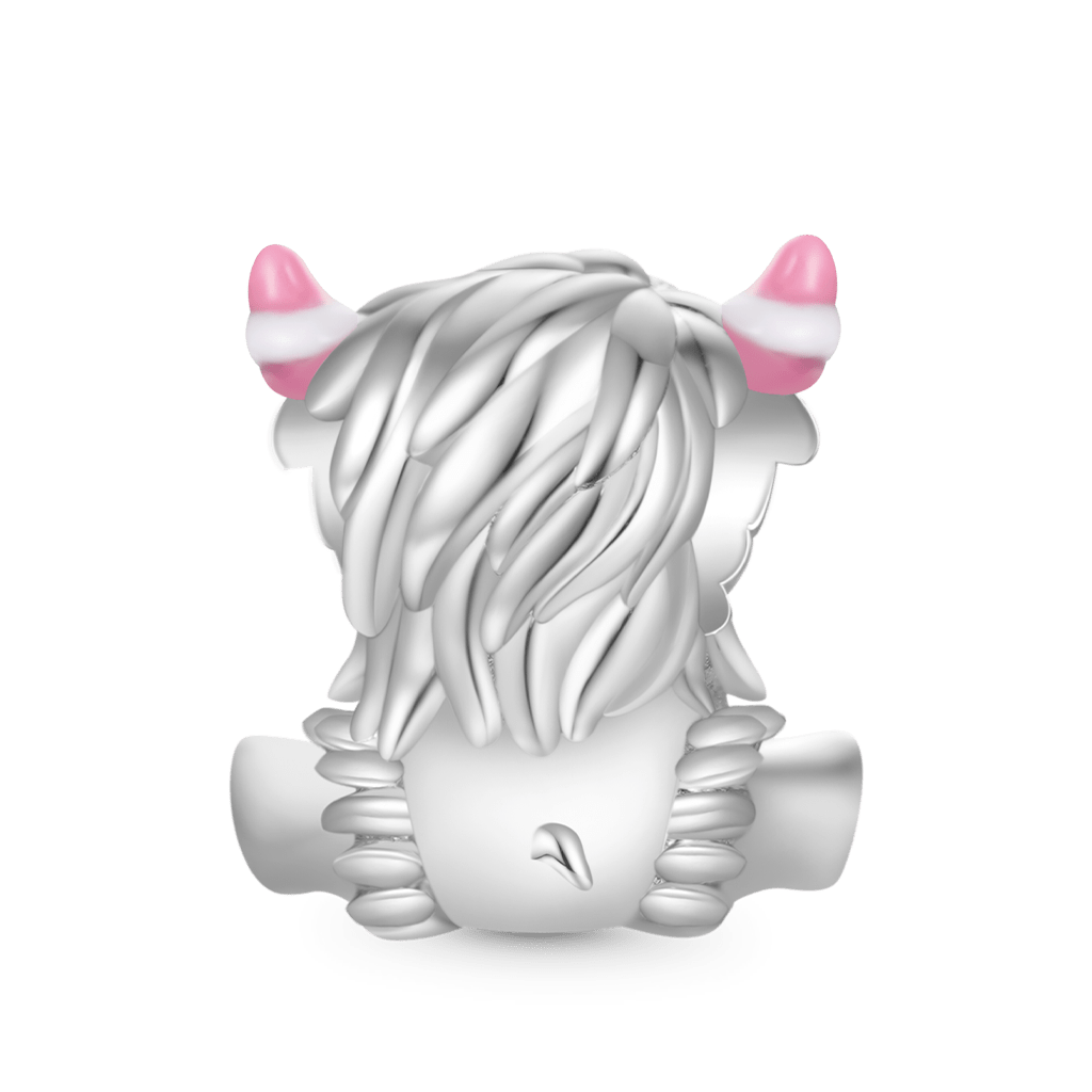 Gnoce Pink Bow Highland Cow Charm_2