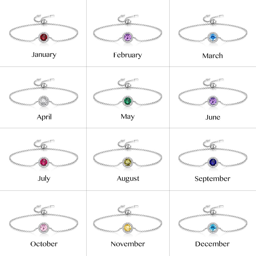 Gnoce Round Cut Adjustable Chain Bracelet_5