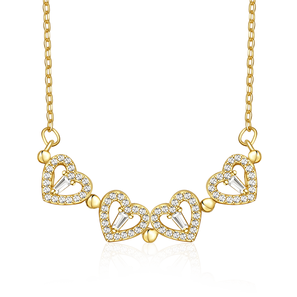 Gnoce Gold Color Fourleaf Clover Necklace_3