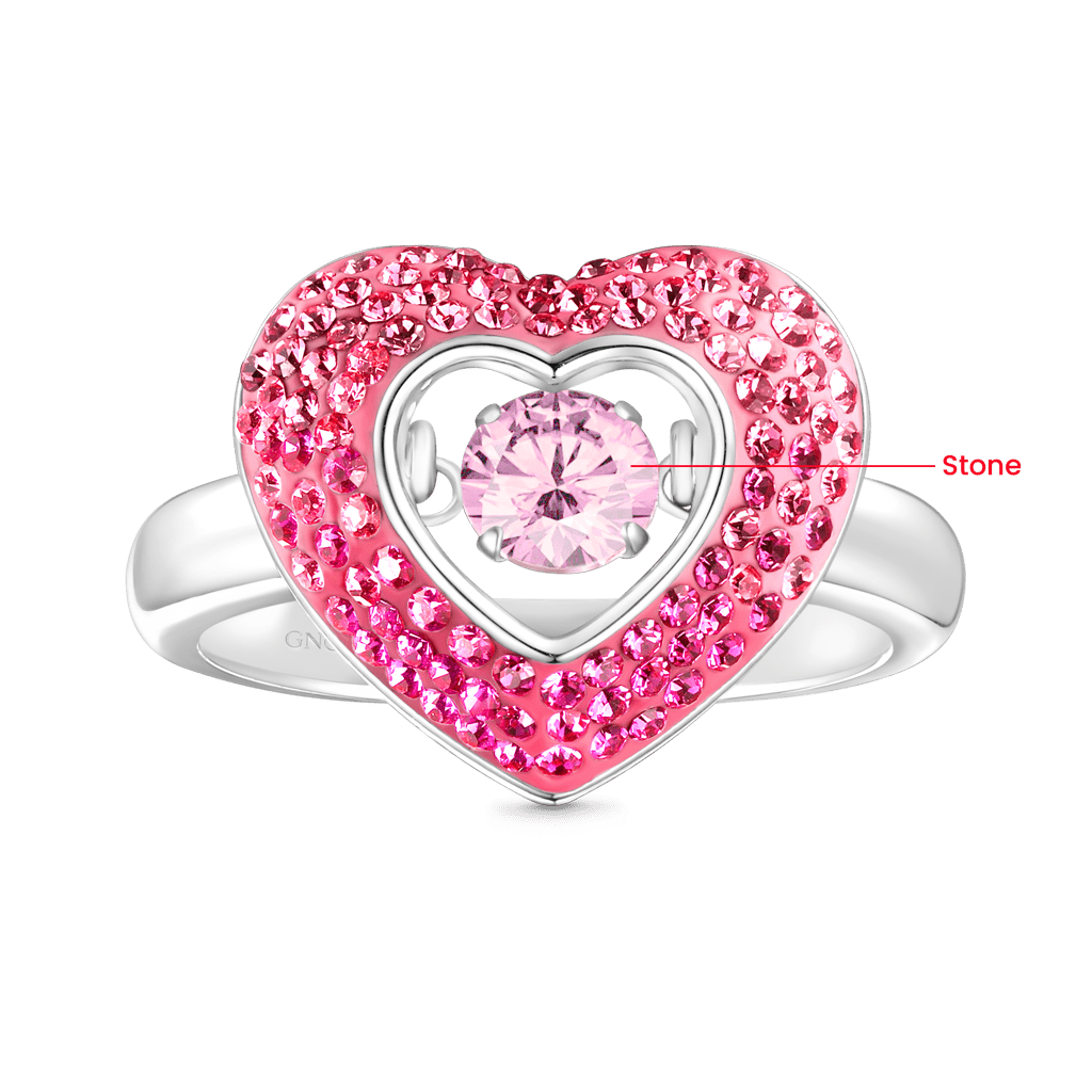 Gnoce Sparkling Pavé Heart Dancing Ring_3