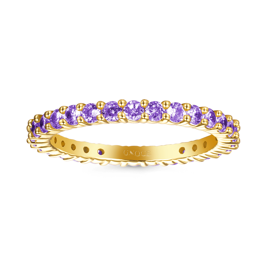 Gnoce Amethyst Round-cut Statement Ring_1